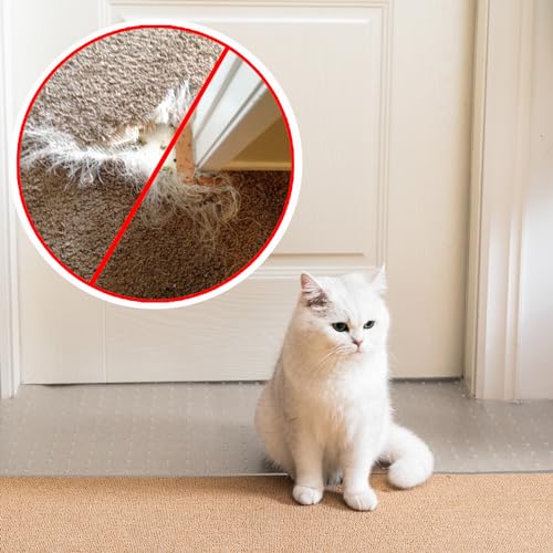 Uross Carpet Protector for Pets 3.28FT-Cat Carpet Protector for Doorway, Anti Cat Scratch Plastic Carpet Protector Mat, Under Door Cat Scratch Floor Protector Carpet Scratch Stopper von Uross