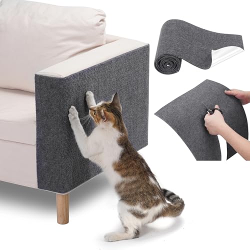 Uross 250cmx40cm Selbstklebend Kratzmatte Katze, DIY Kratzbrett Katze Wand, Kratzschutz Sofa Katze, Kratzbrett Katzen kratzschutz, Katzenkratzmatte, AntiKratz Tape für Katzenständer, Katzenturm von Uross