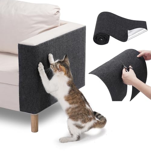 Uross 250cmx40cm Selbstklebend Kratzmatte Katze, DIY Kratzbrett Katze Wand, Kratzschutz Sofa Katze, Kratzbrett Katzen kratzschutz, Katzenkratzmatte, AntiKratz Tape für Katzenständer, Katzenturm von Uross