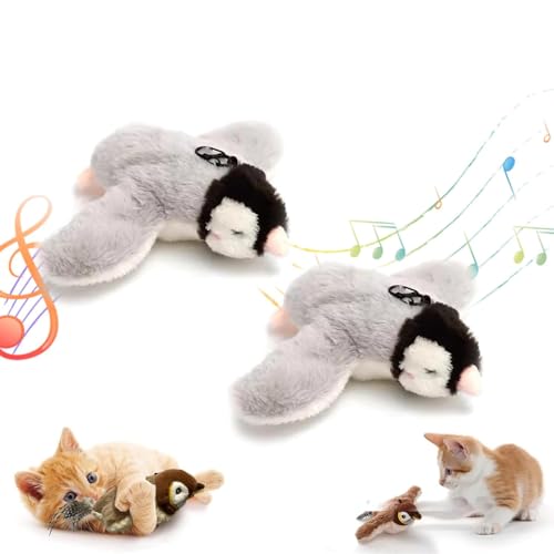 Usper Katzenspielzeug Vogel Flattern, Flapping Bird Cat Toy, Elektrisches Vogelspielzeug FüR Katzen, Fliegender Vogel Katzenspielzeug Spielzeug Katze (F, 2 PCS) von Usper