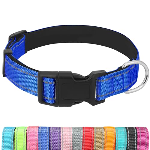 UsunyVora Reflektierendes Hundehalsband mit Schnellverschluss-Schnalle, Neopren, gepolstert, verstellbar, für Welpen, XXS, Marineblau von UsunyVora