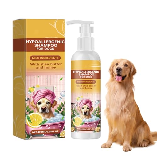 Pflegeshampoo Für Hunde, Vitale Haut, Fellglanz, Kämmbarkeit, Natürliche Inhaltsstoffe, Pflegend & Leicht Kämmbar, Fellpflege & Fellglanz, Angenehm im Geruch Hundeshampoo von Utapossin