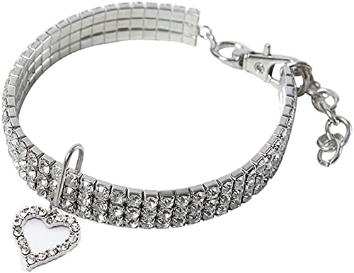 Uteruik Haustier Halsband Welpe Katze Bling Kristall Elastisch Halsband Strass Diamant Katze Halsband Halskette für kleine Katzen Hund von Uteruik