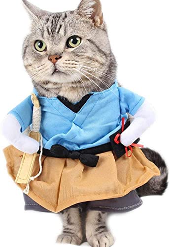 Uteruik Katze Kostüme Cosplay Anzug für Haustiere Lustige Katze Hund Weihnachten Halloween Kleid Kleidung Kleidung - M von Uteruik