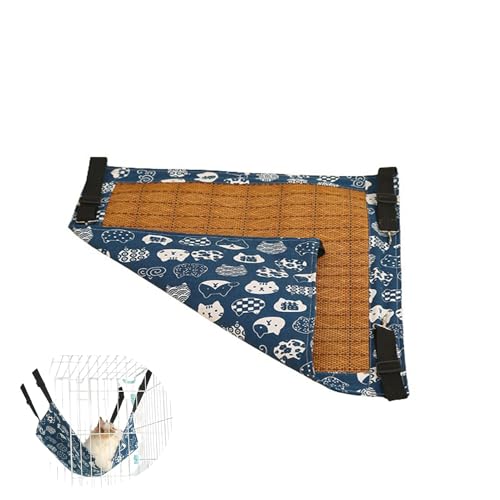 UtySty Katzen-Hängematte zum Aufhängen an Drahtkäfig mit Halterung, wendbare Kühlmatte, Sommer, Rattan, gewebt, Schlafruhe, Bett für kleine Tiere, Haustier, Eichhörnchen, Frettchen, Welpen, Kaninchen, von UtySty