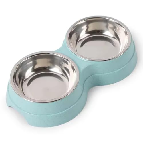 Uxsjakjsd Doppelte Futternäpfe für Haustiere, Wasserspender, Edelstahl, Trinknapf, Futterspender für Katzen und Welpen, Futterzubehör für Hunde, Blau Uxsjakjsd Doppelte Futternäpfe für Haustiere, Wasserspender, Edelstahl, Trinknapf, Futterspender für Katzen und Welpen, Futterzubehör für Hunde, Blau von Uxsjakjsd