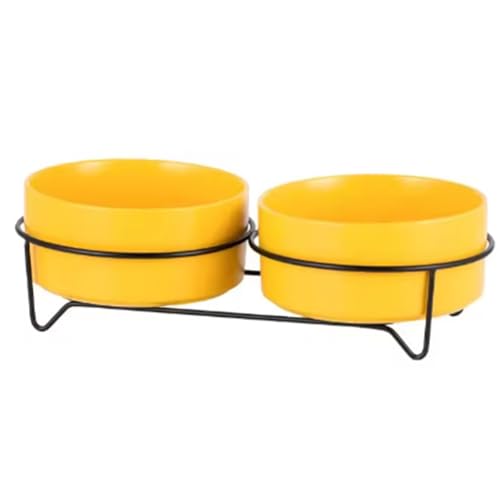 Uxsjakjsd Großkapazität Hunde Lebensmittel Wasserschalen mit Stand Katzenkeramik Esse Trinkfuttermittel Haustier Erhöhte Fütterung Gelb 850 Ml Uxsjakjsd Großkapazität Hunde Lebensmittel Wasserschalen mit Stand Katzenkeramik Esse Trinkfuttermittel Haustier Erhöhte Fütterung Gelb 850 Ml von Uxsjakjsd
