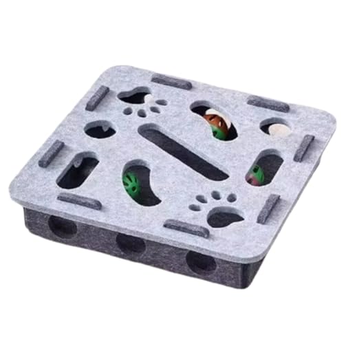 Uxsjakjsd Katzenspielzeug für Innenkatzen Katzen Puzzle Spielzeug Filzkasten Katzenübung Spielzeug mit Ball für Innensportunterhaltung Uxsjakjsd Katzenspielzeug für Innenkatzen Katzen Puzzle Spielzeug Filzkasten Katzenübung Spielzeug mit Ball für Innensportunterhaltung von Uxsjakjsd