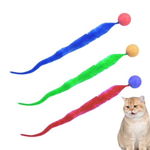 VAEIORP 3 Pcs Wiggly Balls lustiges Katzenspielzeug Hüpfball perfekt für Katzen jeden Alters von VAEIORP