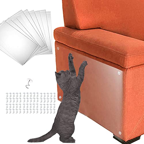 Kratzschutz für Katzen, 10 Stück, Katzenmöbelschutz, VAKOWOO Anti-Katzen-Kratzschutz für Couch, Sofa, Möbel, Eckenschutz, Keine Kratzer, transparentes Katzentrainingsband von VAKOWOO