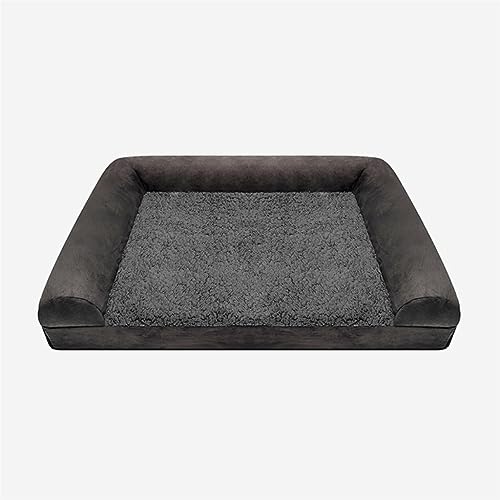 Hundebett Kreative wasserdichte und waschbare Hundehütte for Haustiere, Vier-Jahreszeiten-Sofabett, mittlere und große Hundehütte, Katzenhütte Hundesofa (Color : Coffee, Size : L:91 * 69 * 18CM) von VALCLA