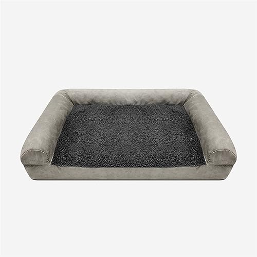 Hundebett Kreative wasserdichte und waschbare Hundehütte for Haustiere, Vier-Jahreszeiten-Sofabett, mittlere und große Hundehütte, Katzenhütte Hundesofa (Color : Silver Grey, Size : M:76 * 51 * 18CM) von VALCLA