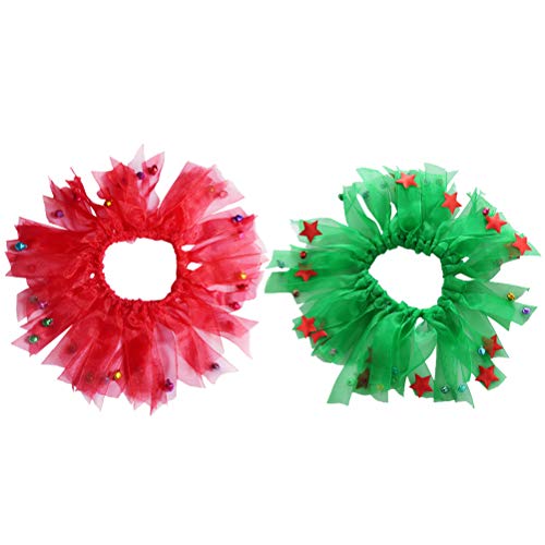 2 STK Weihnachtsschal Für Haustiere Urlaub Katzenhalsband Hund Weihnachtsfliege Haustier Weihnachtsband Halsband Weihnachtshalsbänder Für Hunde Weihnachten Polyester Kleiner Hund von VALICLUD