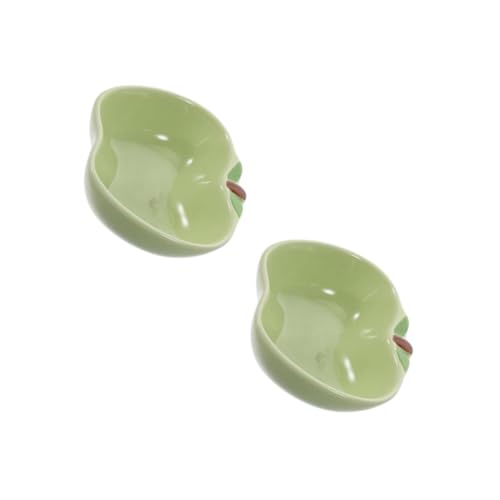 VALICLUD 2Pcs Hamsterschale aus Keramik Frettchen Essen Futternapf für Haustiere Rattenschüssel hamster zubehör nager zubehör Futternapf für Igel meerschweinchen wassernapf Light Green von VALICLUD