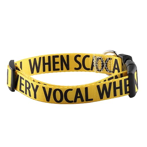 VAMSII Lustiges Hundehalsband mit Aufschrift "I'm Very Vocal When Scared", neutrales Geschenk für Hunde und Mütter von VAMSII