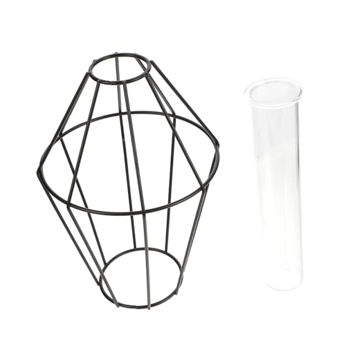 VANZACK 1 Satz Vase Blumen Mini Pendellicht Teich Lampe Einzigartig Aufhänger Lichter Pool-solarleuchten Modern Containerhaus Weiden Anhänger Luftbefeuchter Black Schmiedeeisen von VANZACK