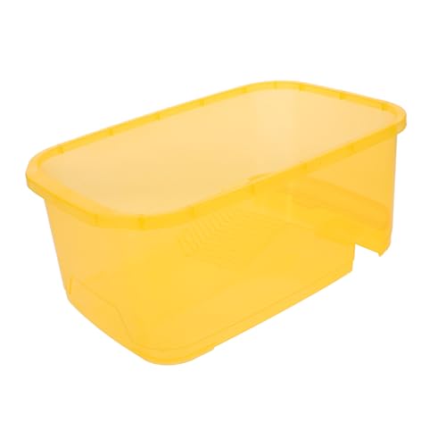 VANZACK 1 Set-Box Schildkrötenbecken Aquarium Haustier Schildkrötenzuchtbox Reptilienaufzuchtbox schildkröten zubehör Brutgebiet für Schildkröten Schildkrötenbehälter aus Kunststoff Yellow von VANZACK