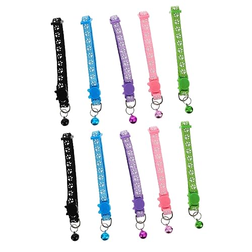 VANZACK 10 Stk Katzenhalsband Sicherheitshalsbänder Für Katzen Glockenhalsband Für Katzen Weibliches Hundehalsband Halskette Mit Katzenglocke Blumenhalsband Deko Hundeglocke Nylon Hündchen von VANZACK