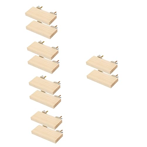 VANZACK 10 Stk Tierruhestation Plattform für Hamsterkäfige Papagei Holzstange Vogelspielzeug holzaufsteller Spielset aus Holz Spielzeuge Papageienständer für Käfig Spielzeug für Sittiche von VANZACK