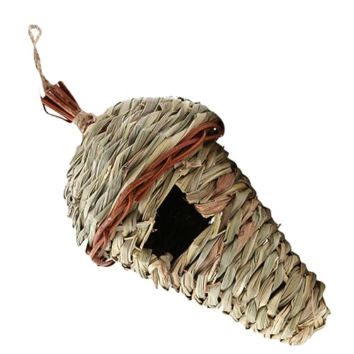 VANZACK 1pc Handmade Gras Vogel Nest Decor Gestrickte Vogel Schmuck Nest Szene für Garten Hof von VANZACK