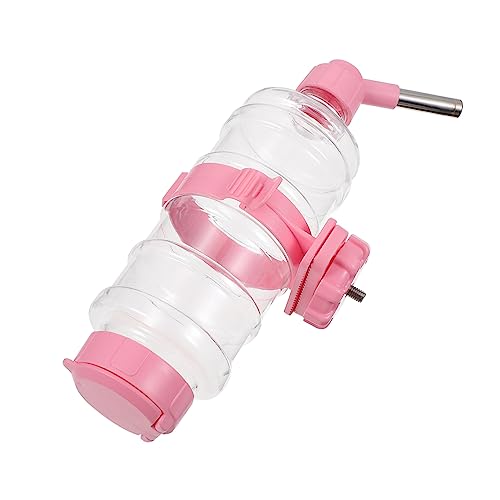 VANZACK 1stk Kaninchentrinker Hund Wasserflasche Rattenzubehör Wasserflasche Für Kaninchen Automatische Wasserzufuhr Hundewassernapf Für Unordentliche Trinker Haustier Rosa Trinkschale Pp von VANZACK