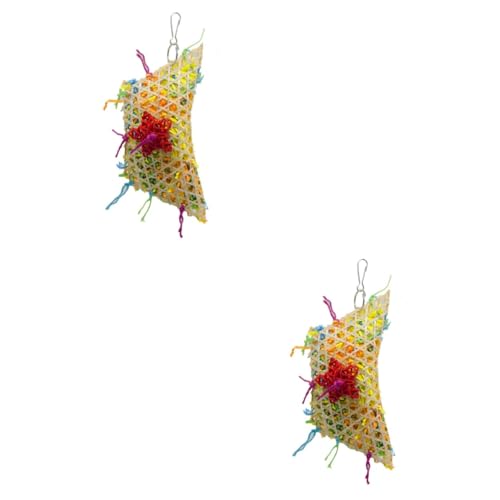 VANZACK 2 Stück Papageienspielzeug Nymphensittichspielzeug Sicheres Kauspielzeug Für Vögel Papierstreifen Hängespielzeug Für Vogelspiel Und Abenteuer von VANZACK