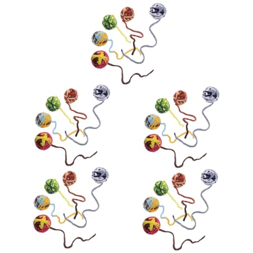 VANZACK Spielzeuge 25 STK Katze Wolle Ball Spielzeug Katzenbälle Kratzen Spielzeug Für Schwanzkatzen Interaktives Katzenspielzeug Kätzchen-Ball-Spielzeug Beissen Garn Haustierzubehör von VANZACK