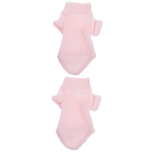 VANZACK 2St Kleidung für haarlose Katzen Kostü Outfits Katzenkleidung Welpenkleidung Kleidung für Hunde verdicken Hundekleidung zweibeinige Kleidung Mantel Haustierkleidung Samt Rosa von VANZACK