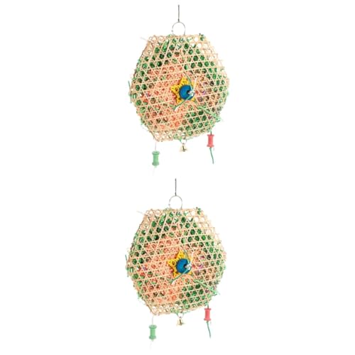 VANZACK 2St Papagei Spielzeug Vogelspielzeug Spielzeug zum Aufhängen von Vögeln Kaustangen für Vögel Vogelkäfig Spielzeuge Spielzeug für Vögel Vogelbeißspielzeug kauen schmücken Russ von VANZACK