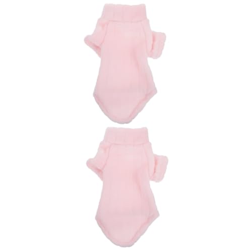 VANZACK 2st Kleidung Für Haarlose Katzen Kostü Outfits Hundekleidung Entzückende Welpenkleidung Hundebekleidung Winterkleidung Für Haustiere Warme Welpenkleidung Xs Base Rosa Samt von VANZACK