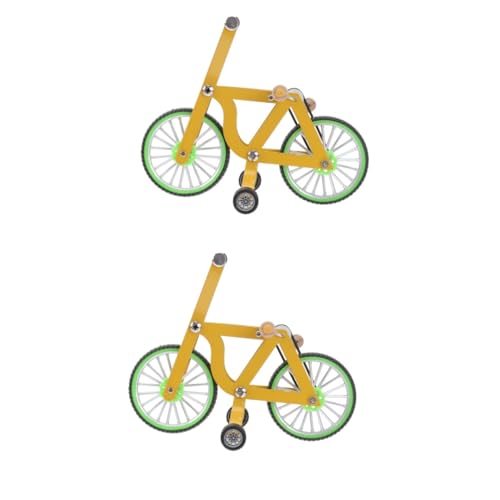 VANZACK 2st Papagei Fahrrad Spielzeugfahrrad Für Sittiche Lustige Papageienspielzeuge Lustiges Papageien-fahrradspielzeug Papagei Spielzeug Vogelfahrräder Metall Hölzern Spielzeugset von VANZACK