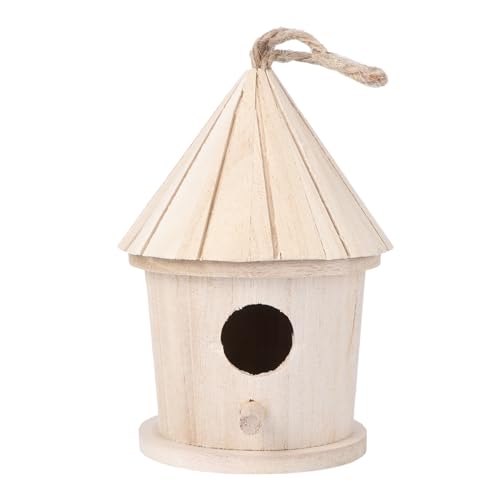 VANZACK 2st Vögel Zubehör Holzdekor Balkon Vogel Holz Vogel Weihnachtsbaum Hängen Unfertiges Vogelhaus Aus Holz Winterliche Wohnkultur Vogelnest Aus Holz Ornament Adorno Hölzern Vogelkäfig von VANZACK