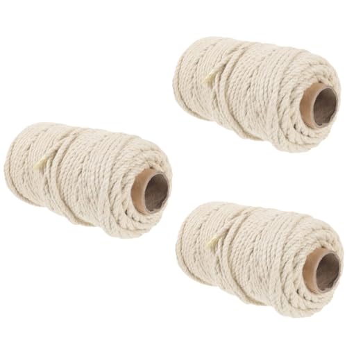 VANZACK 3 Rollen Kletterseil für Katzen sisal seile sisalseil Kratzbaum Seil Katzenzubehör DIY Kratzbaumseil selber Machen kürzbares Katzenkratzseil Handbuch Hanfseil Material Seil greifen von VANZACK