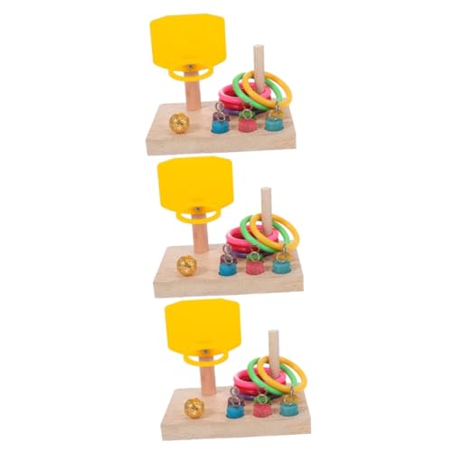 VANZACK 3 Sätze Vogel Spielzeug Papageienkäfigspielzeug Spielzeug zur Vogelsuche Vogelspielzeug knete Spielzeug Spielzeuge Spielset aus Holz Beißspielzeug aus Holz beißendes Spielzeug von VANZACK