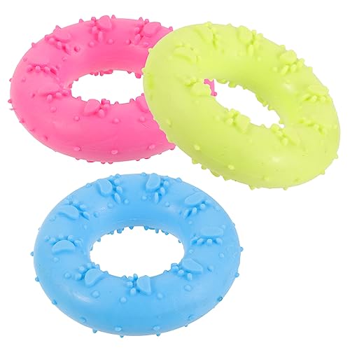 VANZACK 3 Stück Teiliges Hundetrainingsspielzeug Kauspielzeug im Donut Design für Welpen gegen Zerstörungsverhalten Fördert und Bewegung für Unterwegs VANZACK 3 Stück Teiliges Hundetrainingsspielzeug Kauspielzeug im Donut Design für Welpen gegen Zerstörungsverhalten Fördert und Bewegung für Unterwegs von VANZACK