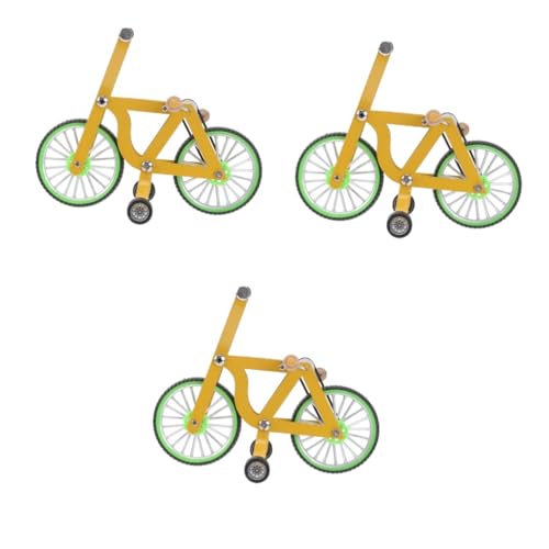 VANZACK 3st Papagei Fahrrad Lernspielzeug Vögel Fahrrad Spielzeug Vögel Spielzeug Mini Papageienfußspielzeug Spielset Aus Holz Vögel Trainingsrad Plastik Vogelkäfig Puzzle von VANZACK