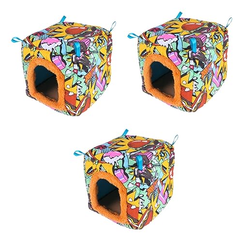 VANZACK 3st Papageiennest Igel Bett Indoor-Zelt Outdoor-Zelt Vogelkäfige Für Sittiche Sittichkäfig Hamster Warmes Nest Für Papageien Winterzelt Einstreu Für Hamster Vögel Schlafsack von VANZACK