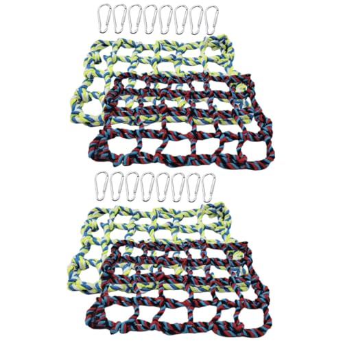 VANZACK 4 Stück Kletternetz für Papageien Vogelspielzeug für Sittiche Vogelkäfig-Spielzeug vogelkäfig zubehör vogelzubehör für käfig Spielzeuge Kletterhängematte für Papageien Sittichnetz von VANZACK