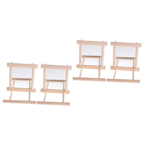 VANZACK 2sets Vogel Spiegel Stand Bar Papagei Spielzeug Stand Papagei Übung Stand Für Home Office Pet Shop 2 Stücke * 2 von VANZACK