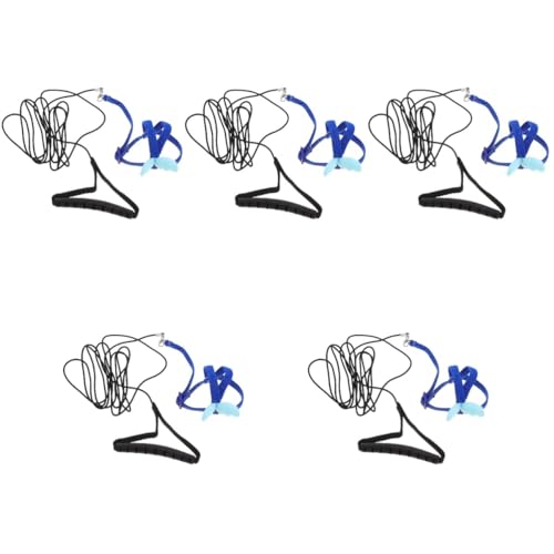 VANZACK 5 Sätze Papagei fliegendes Seil Nymphensittich bequemes Papageiengeschirr Leine aussetzen Wiederverwendbares Papageiengeschirr Vogelgeschirr für draußen Flügel Fliegenseil Kleidung von VANZACK