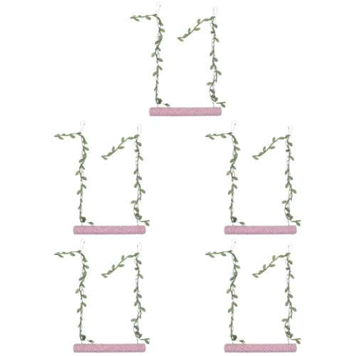 VANZACK 5st Vogelschaukel Als Haustier Papageienschaukelspielzeug Vogelschaukelbarsch Kauspielzeug Für Hängendes Schaukelspielzeug Für Spielzeuge Vögel Hölzern Vogelkäfig von VANZACK