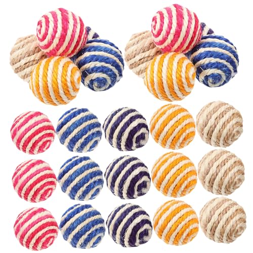 VANZACK 2sets Interaktives Katzenspielzeug Kauen Sisal Seil Haustier Scratcher Spielzeug Für Katzen Spielzeug Liefert 35 Stücke * 2 von VANZACK