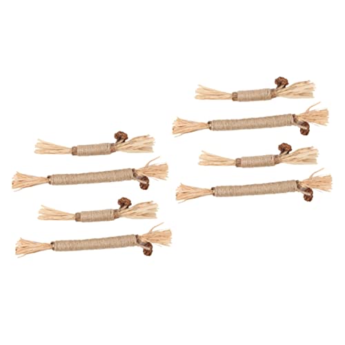 VANZACK 8 STK verschleißfestes Katzenspielzeug Hase Kauspielzeug für Kätzchen Spielzeuge Spielset aus Holz Kaustäbchen für Katzen Hauskatze Teaser die Katze Minze-Stick Pflanze Zubehör von VANZACK