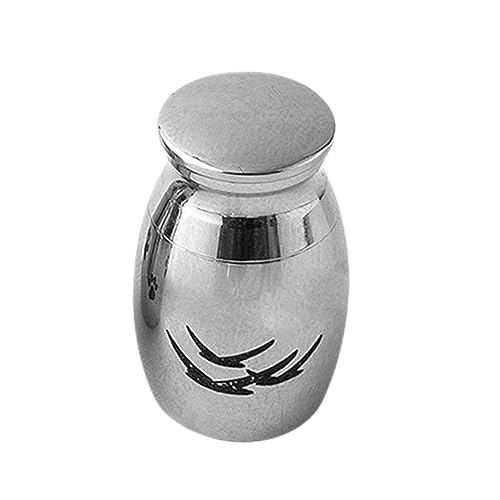 VANZACK urne aus Edelstahl Mini-Urne Katze ruht Urnen Gedenkschatulle Müllbeutelhalter Stainless Steel inoxlm agn Aschebehälter aus Edelstahl Asche kann gedenken Rostfreier Stahl Zubehör von VANZACK