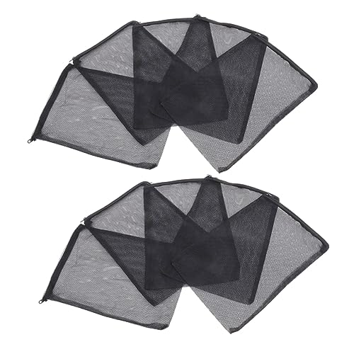 VANZACK 10 Stücke Taschen Polyester Mesh für Aquarium Reinigung Kit Filtration Gerät Schwarz 30 * 40cm von VANZACK