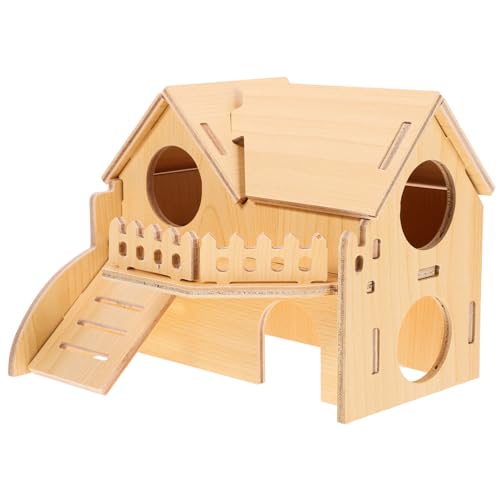 VANZACK Hamster-holzhaus Für Kleine Haustiere, Holzversteck Für Hamster, Mäuse, Rennmäuse, Mäuseversteck von VANZACK