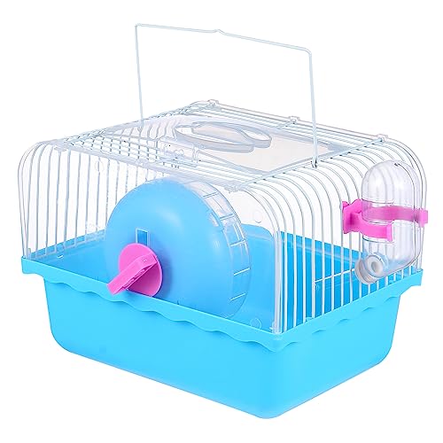 VANZACK Hamster Käfig Tragbares Hamster Nest Transparentes Tragegestell Für Kleintiere Ideale Unterkunft Für Hamster Und Andere Nager Im Blauen Design von VANZACK