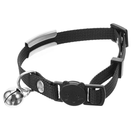 VANZACK Haustierhalsband Atmungsaktives Polyester Hundehalsband Katzenhalsband Verstellbar Bequem Welpenhalsband Mit Glocke von VANZACK