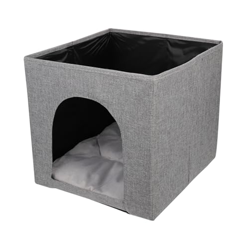 VANZACK Katze Katzennest haustierzelt pet Teepee katzenkörbchen katzenbettchen Haustierkorb katzenbetten cat Bed drinnen Haustierbett Haustierzubehör Zwinger Katzenhaus Leinen- von VANZACK