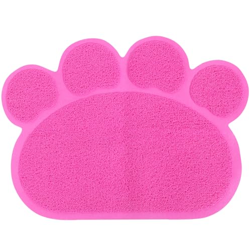 VANZACK Katzentoilette Matte Katzentoilettenmatte 23. 58x17. 68-Zoll-katzenauffangmatte in Pfotenform Mit Katzentoilettennetz Weiche Katzentoilette Leicht Zu Reinigen rutschfest Und Wasserabweisend von VANZACK